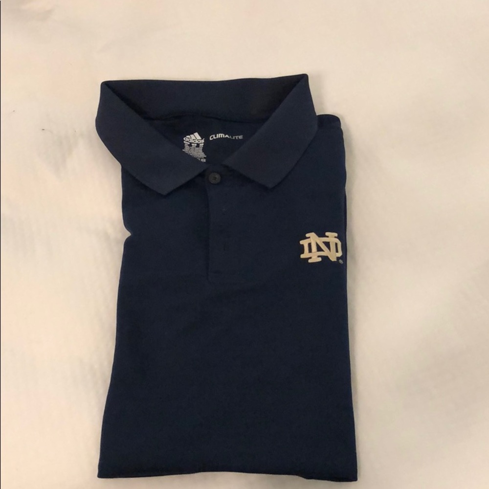 Adidas Men’s Navy Norte Dame Golf shirt